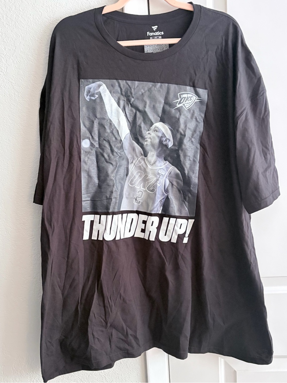 Fanatics Black OKC Thunder 'Thunder Up!' Graphic Tee